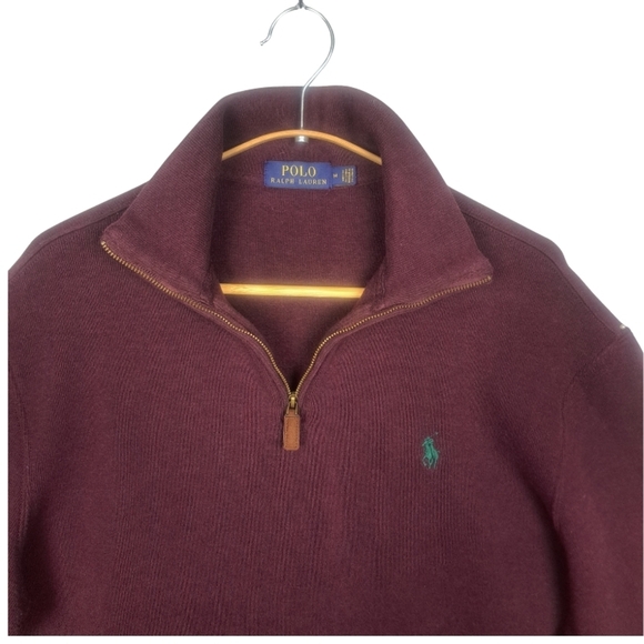 Polo Ralph Lauren Double Knit 1/4 Zip Men's M Pullover Sweater/Sweatshirt - Picture 4 of 11